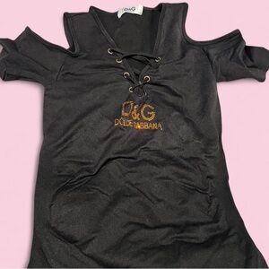 Vintage D&G Black and White Textured Fabric